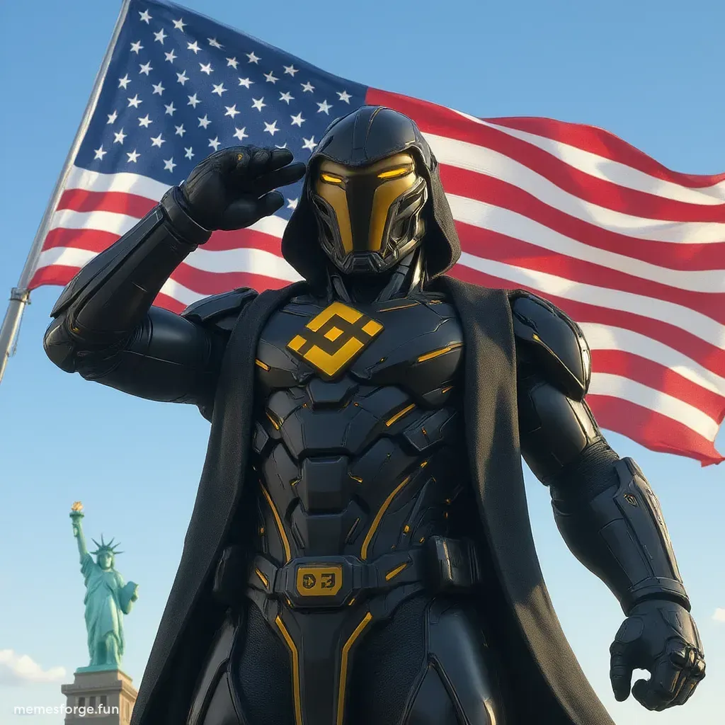 Captainbnb saluting in front of the statue of liberty with American flag waving in the wind