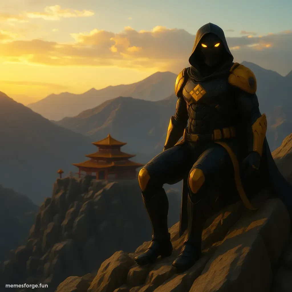 Captainbnb sitting on top of a Tibetan mountain with a Tibetan temple high up in the mountain above