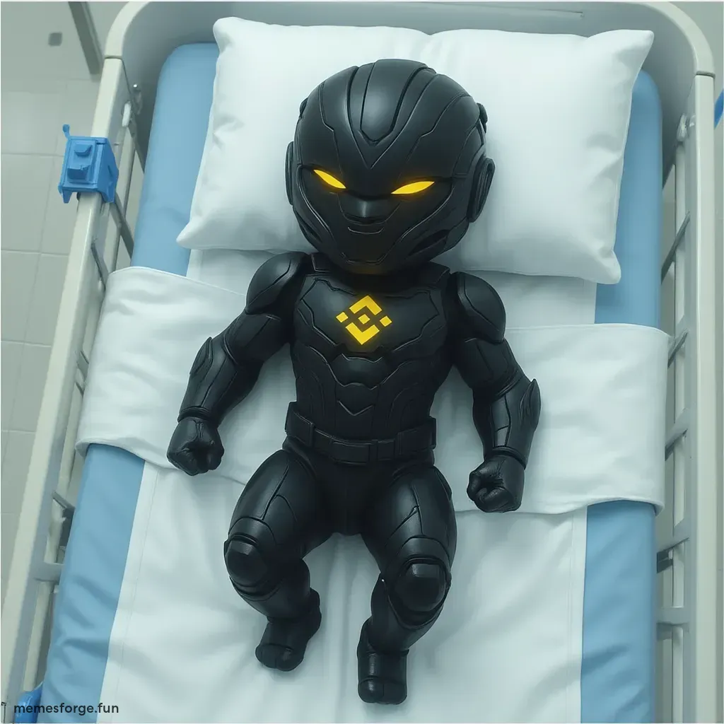 Captainbnb as a newly born baby in a crib in a hospital