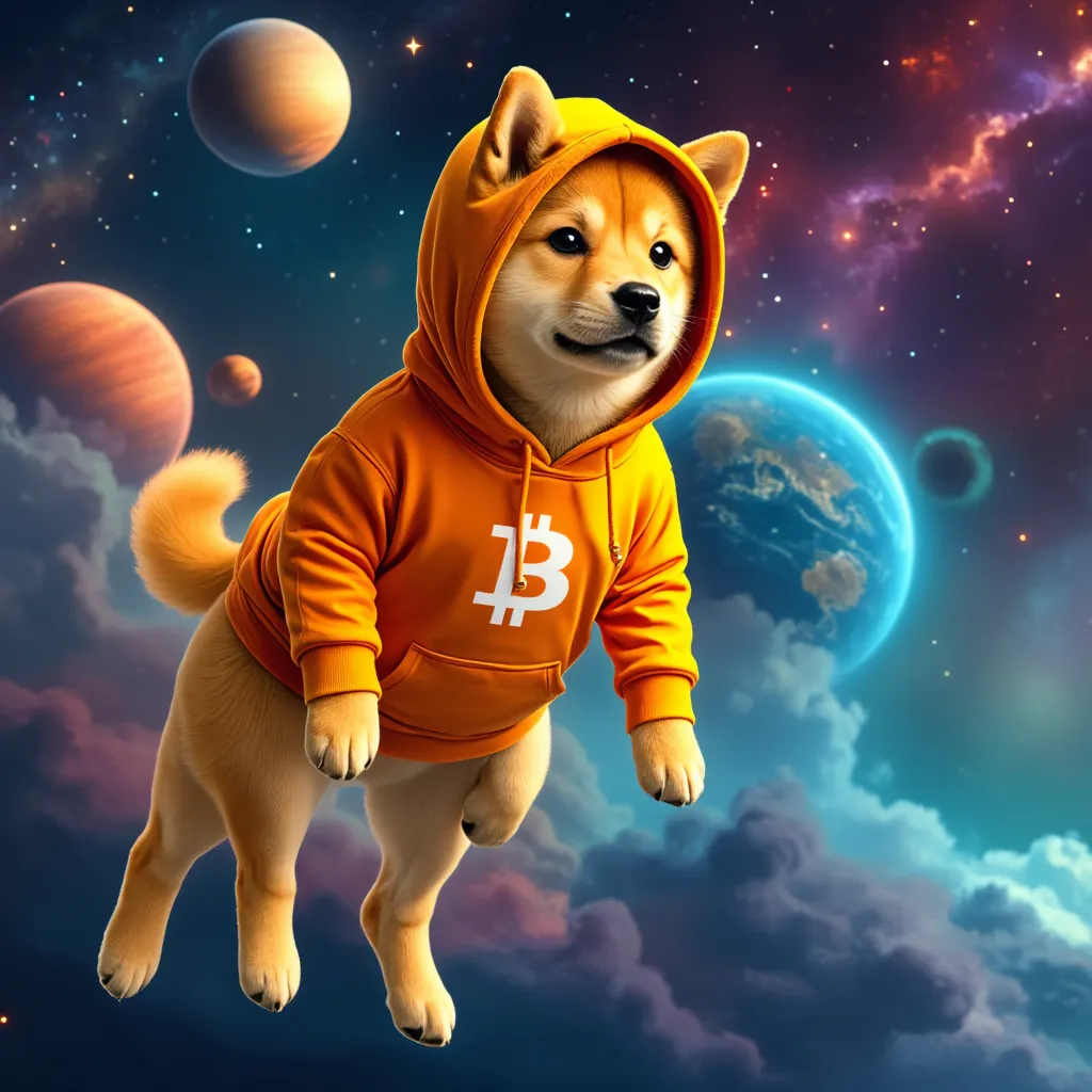 A dog in space