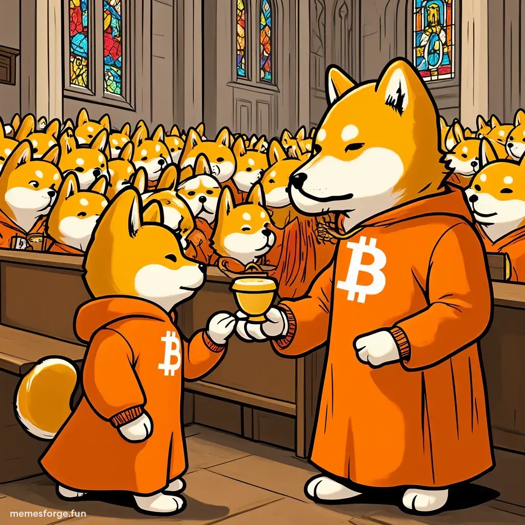 As the pope holding out the eucharist to the congregation