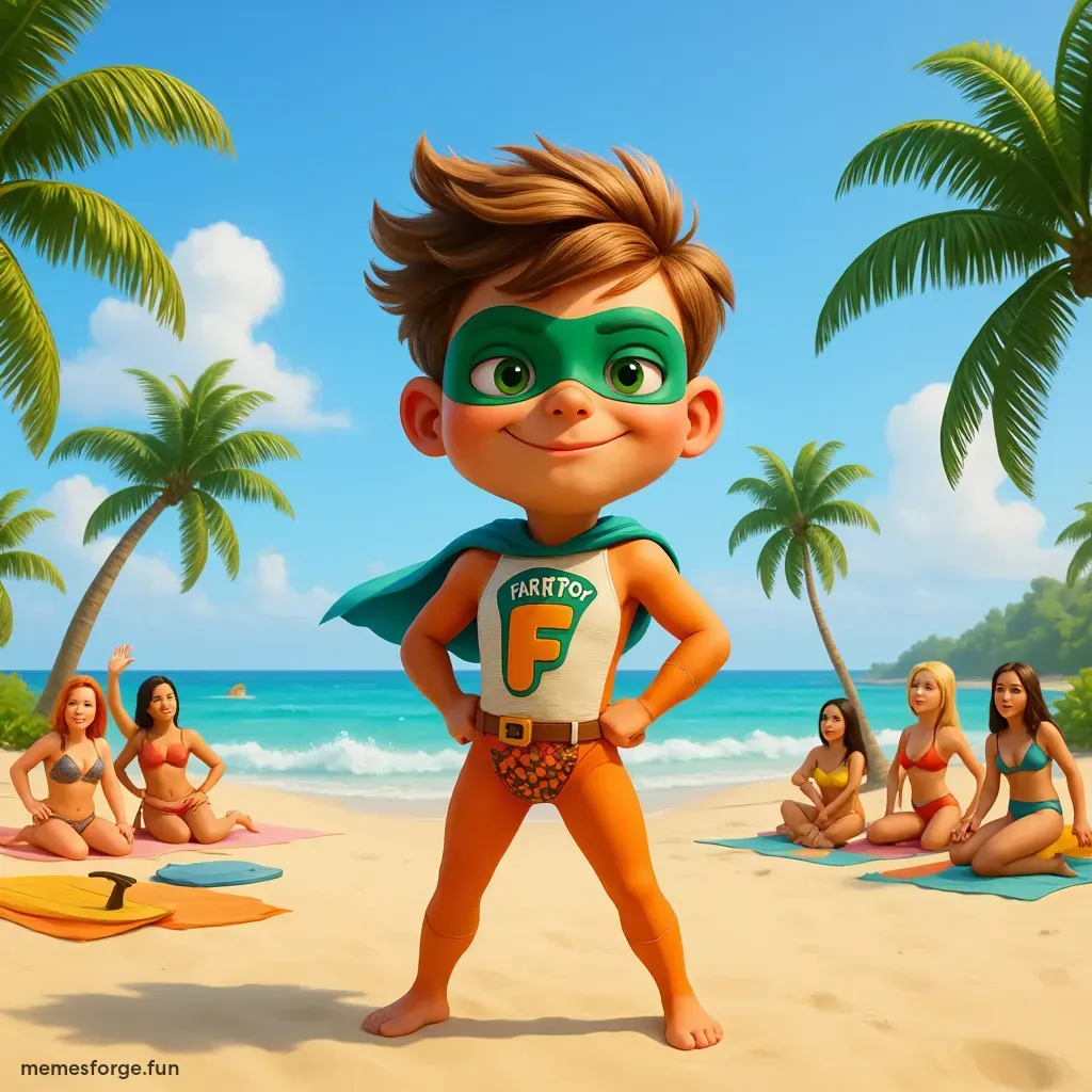 fartboy with women in bikinis in Thailand