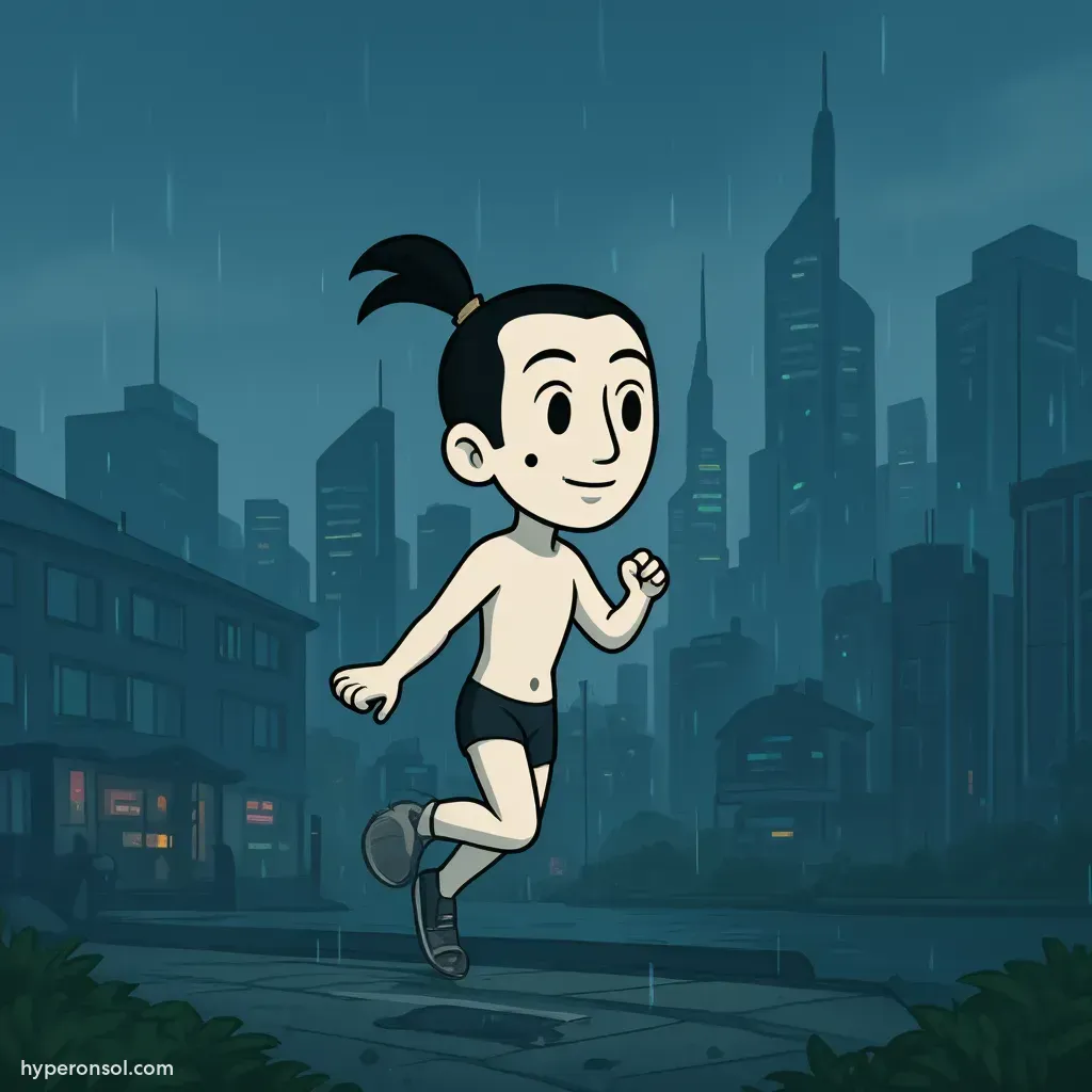 skipping in the rain