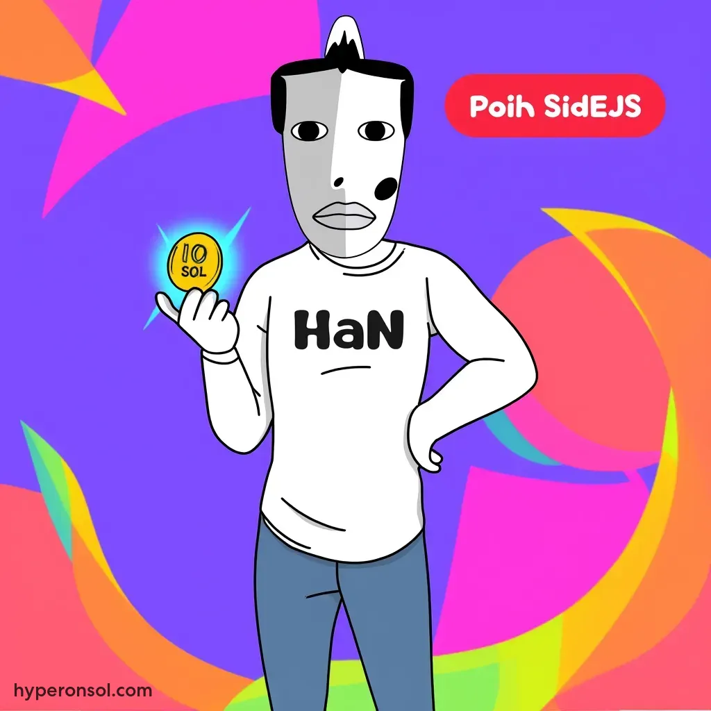 a gift to of 10 SOL to a girl with written "HaN" on HER teeshirt