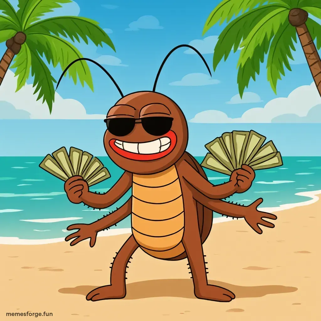 kokok lagi holiday, pakai kacamata hitam, kipas-kipas pakai uang dollar