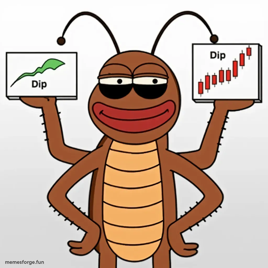 While others panic, roach prints 📉➡️📈
