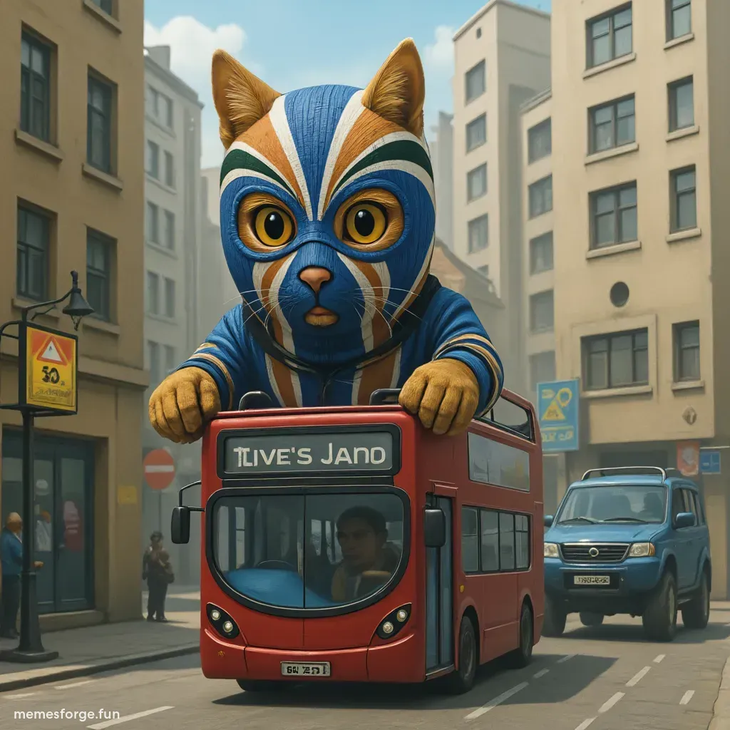 On a double decker bus