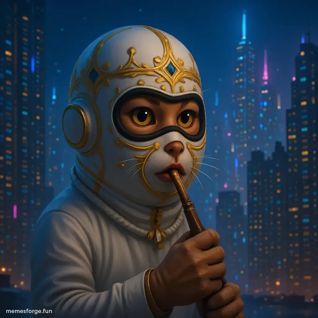 Mask smoking a shisha in Dubai