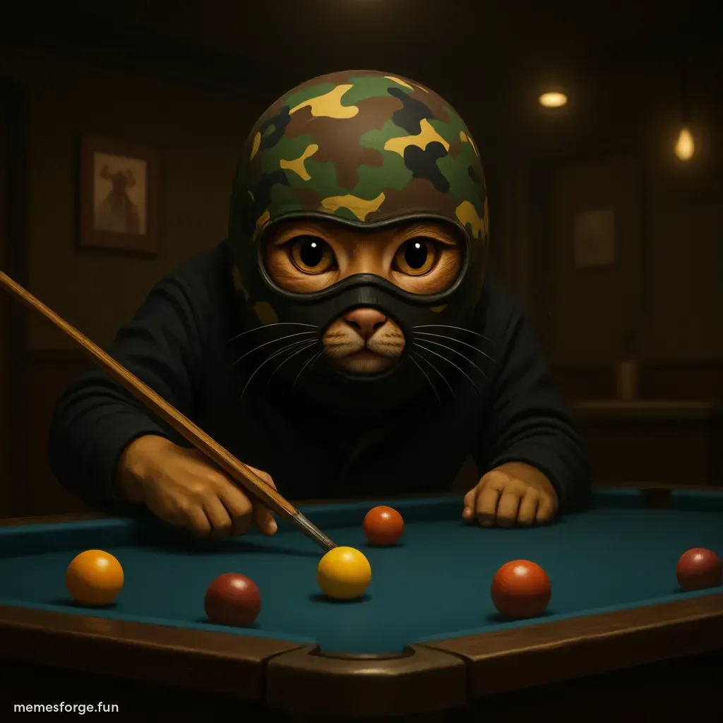 Playing pool in dive bar