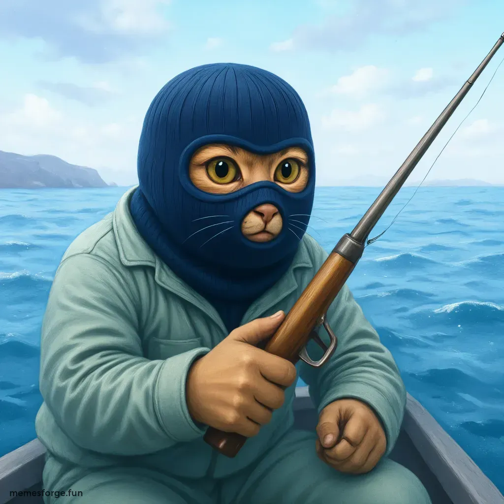 Fishing on the ocean in a boat