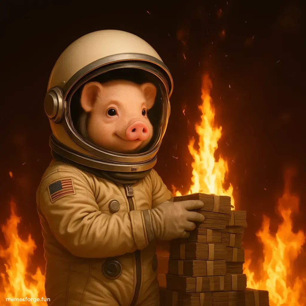 Moonpig burning titcoin
